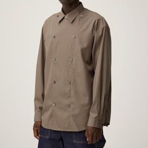 NWT GU x Rokh Chef Shirt Brown Size M